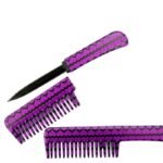 Hidden Self Defense Weopens Comb Knife Dark Purple Love