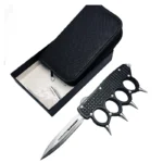 5.25inch OTF Top MACHINED KNUCKLE TRENCH AUTOMATIC KNIFE MATTE BLACK
