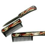 Hidden Self Defense Weopens Comb Knife Bohemian Red