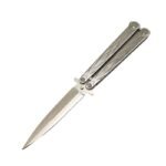 Double Edge Butterfly Knife UK Silver