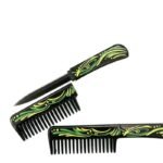 Hidden Self Defense Weopens Comb Knife Bohemian Green