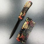 Hidden Self Defense Weopens Comb Knife Red skull