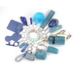 Womens Safety Items 15-Piece Self-Defense Keychain Blue