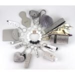 Womens Safety Items 15-Piece Self-Defense Keychain Silver