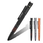 T-7 Double Tungsten Steel Head Defense Tactical Pen Glass Breaker EDC Tactical Survival Pens Multifunction LED Lighting Pen