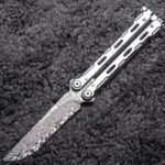 Damascus Butterfly Knife Training Knife