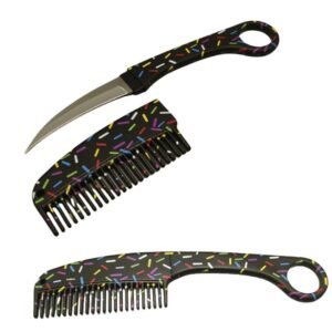 Comb Knife Self-Defense Tools Hidden Knife Black Donut