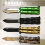 Bamboo Handle Butterfly Knife