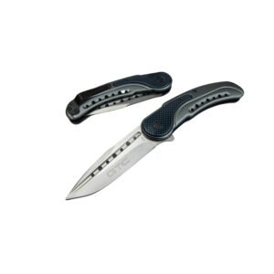 Tactical EDC Pocket Knife – GTC Inspired Folding Knife with Vent Hole Blade and Steel Handle