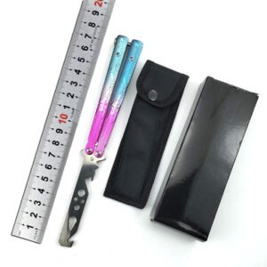 Butterfly practice knife ice flower unsharpened portable fancy outdoor