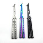 All-steel multifunctional butterfly swing knife unsharpened folding practice knife