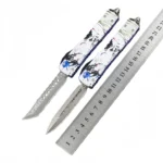 New Geisha Straight Out Switchblade - Damascus