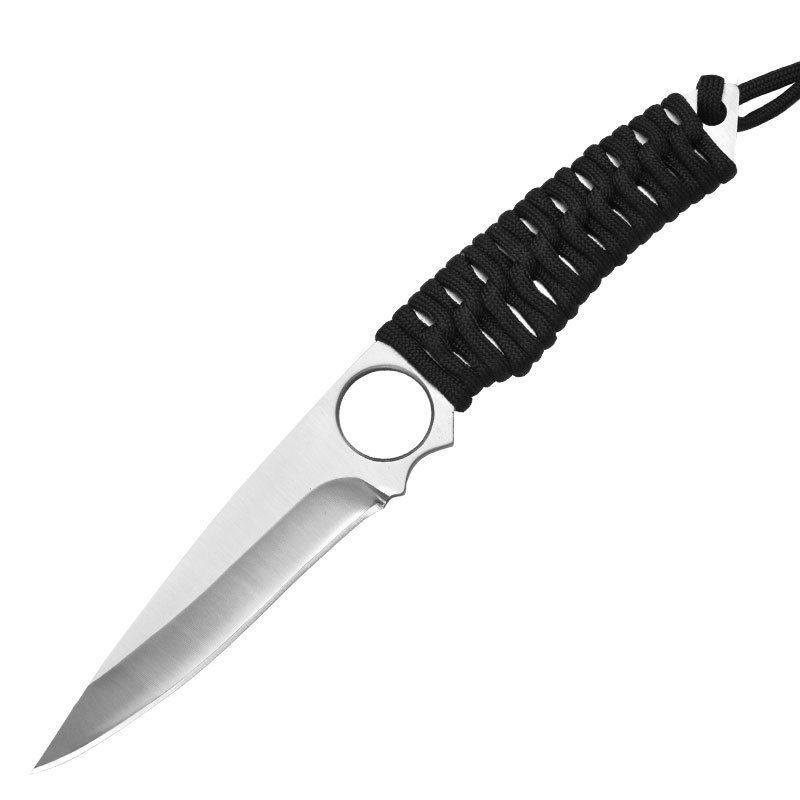 11485440949_884975094.jpg Stainless Steel Skeleton Knife Portable Braided Straight Knife - Image 1