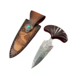 Push Knife Dagger Damascus Steel Dagger