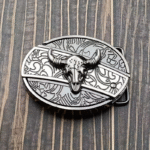 Bull head knife belt buckle knife
