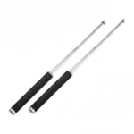 Outdoor telescopic baton three sections tactical alloy steel baton