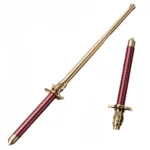 Solid three-section telescopic baton