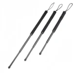 Rubber-handled automatic mechanical spring-operated telescopic baton