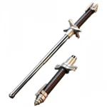 Automatic spring telescopic baton, solid three sections