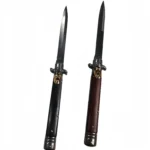 10-Inch Blackwood-Colored Wood Stiletto Knife