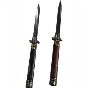 10-Inch Blackwood-Colored Wood Stiletto Knife