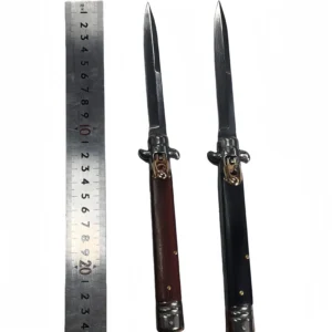 10-Inch Blackwood-Colored Wood Stiletto Knife - Image 2