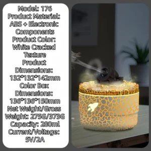 New Creative Cannon-Style Colorful Crack Humidifier - Image 4