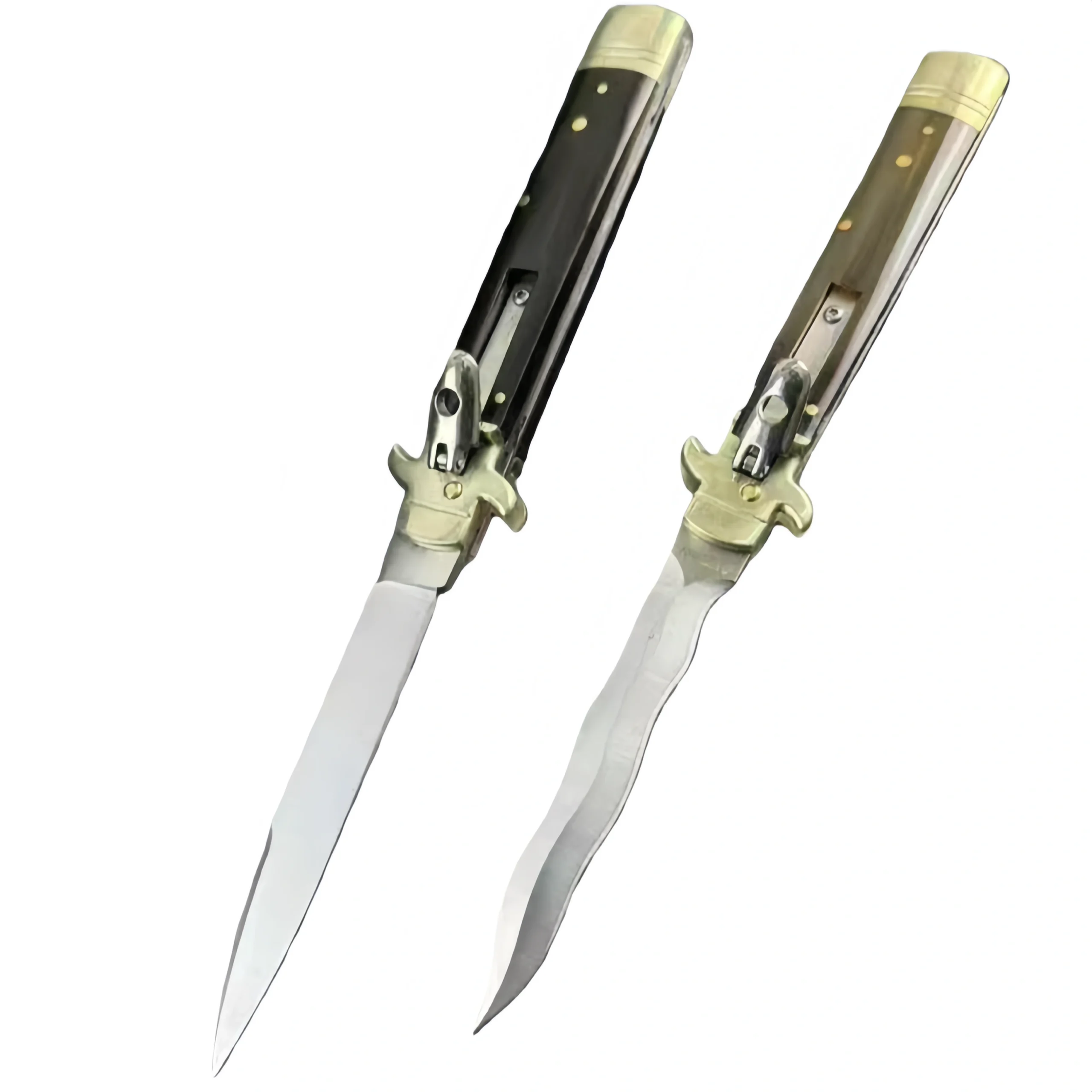 20260104234739_1289_107 9-inch Italian classic switchblade with horn handle and snake blade - Image 1