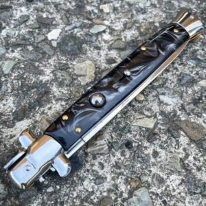 13 Inch Big Boy Auto Italian Stiletto Switch Blade Black Pearl - Image 5
