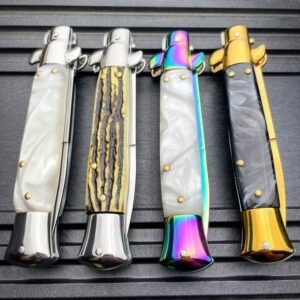 8.75 Inch Italian stiletto switch blade auto pocket knife - Image 3