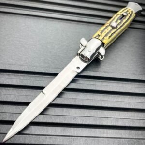 8.75 Inch Italian stiletto switch blade auto pocket knife - Image 5