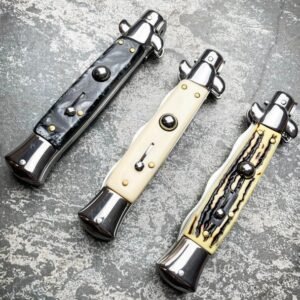 8.75 Inch Italian Stiletto Switch Kris Blade Fick Knife - Image 8