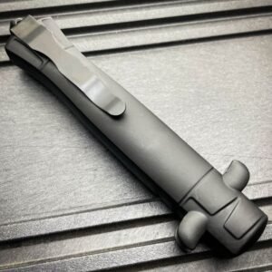 9 inch Auto knife Italian Stiletto Style OTF Knife Damascus Etch - Image 10